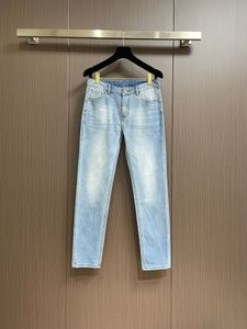 Projektanci męskie wiosenne dżinsy Slim Fit Dżinsowe spodnie dżinsy plus wielkości marka swobodne niebieskie proste spodnie dżins