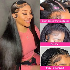 Natural Wave Lace Front Wig 4c Edges Baby Hair Glueless Wig Human Hair Ready To Wear Virgin 13x4 Hair Wigs Wholesale