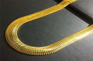 Guld 18k vakuum guldpläterad artikel kubansk kedja ben vridning runda rävkedja koppar halsband mode smycken grossist9558140
