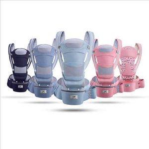 Transportörer slingrar ryggsäckar Nya 0-48 månaders ergonomiska barnbärare Spädbarn Baby Hipseat Carrier 3 I 1 Fort Facing Ergonomic Kangaroo Baby Wrap Sling Y240514