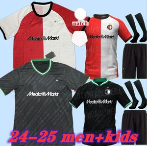2024 Feyenoords Kokcu Gimenez Danilo 24 25 koszulki piłkarskie domy na miejscu Trauner Hartman Gimenez Paixao Taabouni Timber Men Men Football Shirt