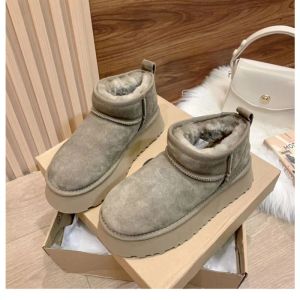 2023 Sheepskin Wool Comprehensive Anti-Scid Snow Boots Women's Mini Short Boots Warm Winter Thicked Women's Shoes Botas Mujer