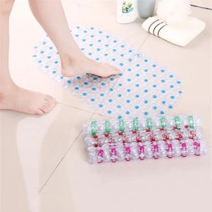 Tappetini da bagno in PVC Massagi di tappetino per doccia morbido anti-SKID con una tazza di aspirazione Accessori per bagno non slip