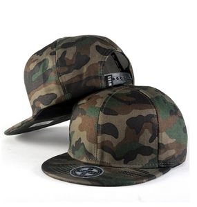 Camuflagem Snapback Polyester Cap Blank Flat Baseball Cap sem bordado Cap e chapéu para homens e mulheres6251513