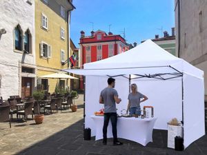 Tents and Shelters ABCCANOPY pop-up ceiling tent with rain canopy side walls 10x10 market series whiteQ240511