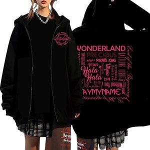 Мужские толстовок толстовок 2024 ATZ The World Ep.fin Will Will Zip-Up Jacket Long Slve Wotherts Kpop Plus Harajuku Winter Flce Hoodie T240510