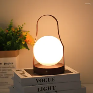 Masa lambaları LED kordonsuz lamba retro çubuk metal masa şarj edilebilir dokunmatik Dönen gece ışık restoran yatak odası ev açık dekor