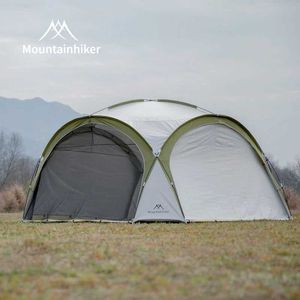Tendas e abrigos Montanhista de montanhista acampamento ao ar livre de 8 a 10 pessoas tenda de tenda de luar branca Large do sol protegido de piquenique de piquenique CanopyQ240511