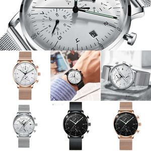 Koreanische Version Ultra-dünn modische Herrenuhr mit Stahlgurt, Freizeitsport, Nachtlicht wasserdichte Kalender, gekrümmter Bildschirm, Herrenuhr