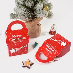Presentomslag inpackning röd bärbar julpapper godisbox god kartong kex förpackning väska år festtillbehör