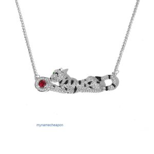 Дизайнер Croitrres nacklace Simple Set подвеска S925 Серебряное леопардовое ожерелье Женское Всего тела такого же стиля с высоким углеродным бриллиантом роскошь и смысл SM