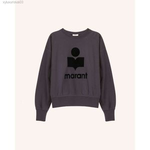 Isabel Marant 23SS Tasarımcı Pamuk Sweatshirt Hoodie Fashion Klasik Pullover Jumper Sıcak Mektup Baskı Kadınlarla Günlük Çok Yönlü Gevşek Kapşonlu Süvari Gelgit C3