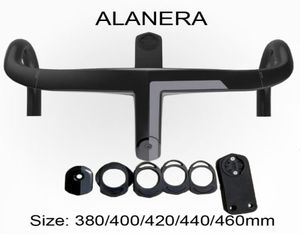 Road Intergrated ALANERA Handlebar Carbon Cycling 286mm Fork Steer Bent Bar Road Bicycles Handlebars With Spacers Computer Mount4641895