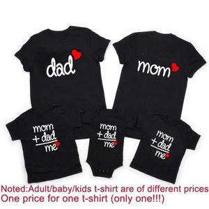 Familienübereinstimmende Outfits Mama Papa me familienübereinstimmende Kleidung Dad Dad Daddessen Sohn Kleidung T-Shirts Papa Dad Kind Kind T240513