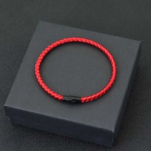 Charm Bracelets Grade A Keel Rope Bracelet Men Femme Lucky Red Thread Braclet Attract Mirco Magentic Couple Braslet Wealth Prosperity Brazalete Y240510