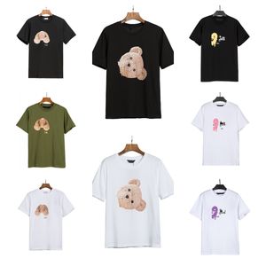 Палмба дизайнерская футболка для мужчин летние рубашки роскошная одежда медведь печатная печать уличная мода мужская и женщины высококачественная футболка повседневная рубашка круто удобно