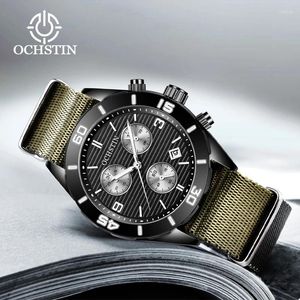 Armbandsur Ochstin Creative Nylon Series multifunktionella kvartskärnor 2024 Avant-Garde Trend Men's Watch Wristwatch