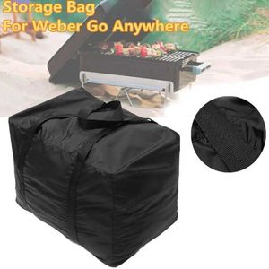 Verktyg 1PC BBQ Premium Storage Carry Bag Black Möbler Vattentäta hushållsmaterial för Weber Portable Charcoal Grill