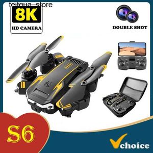 Drony Max Professional Drone 8K S6 Wysokie definicja kamera 4K Unikanie przeszkód dla fotografii powietrznej przepływ optyczny składanie czterech dronów S24513