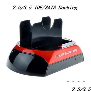 HDD -Gehäuse Festplatte Docking Station Basis 2.5 3.5 IDE SATA USB2.0 DOCK Dual External Box Gehäuse Fall Drop Lieferung Comp C otpg0