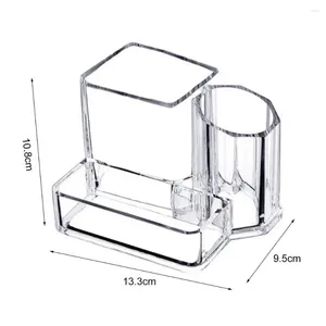 Caixas de armazenamento Caixa de pincel transparente de alta qualidade Acrílica Eco-amigável Use amplamente a maquiagem Multifunction