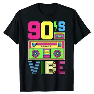 メンズTシャツヴィンテージ90年代バイブ1990スタイルファッション90テーマ衣装90日Tシャツ面白いグラフィックTトップ女性ファッションショートSLVE T240510