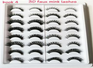 100 real sibirischer 3D Nerzfell Strip Falsches Wimpern Langes Individuum Wimpern 3pairs Nerze Lashes Erweiterung7124730