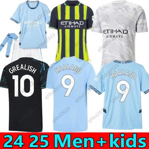 S-4XL HAALAND MANS CITIES soccer jersey 125th GVARDIOL 23 24 GREALISH DE BRUYNE PHILLIPS MAHREZ FODEN 2023 football shirt uniforms men kids kit ALVAREZ RODRIGO TOPS