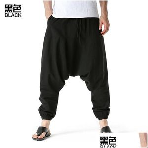 Herrenhose Baumwolllinie Jogger Männer Baggy Hippie Boho Gypsy Aladdin Cargo Yoga Harem 0413 4 220518 Drop Lieferbekleidung Kleidung Dhuq4