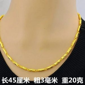 Dutyfree 9999 gold necklace womens real 24 K pendant jewelry fashion hundred items 240511