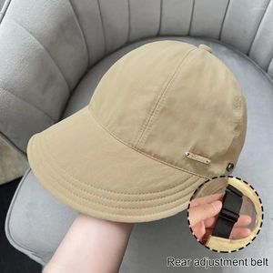 Berets Ladies Foldable Hat Women Outdoor Sun Protection Wide Brim For Gardening Travel With Adjustable Head