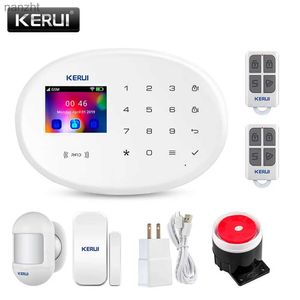 Alarm Systems Kerui W20 Alarm System Home Safety WiFi GSM Home Wireless Application Remote Control 2,4 tum skärminbrottslarm med rörelsessensor WX