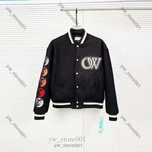 Мужские куртки дизайнерские офисные куртки белые ветряные ветры Vintage Loose Long Baseball Hip Hop Harajuku Письма Эмпдерия уличная одежда DFF4