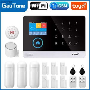 Sistemi di allarme WiFi GSM Wireless Intelligent Burglar Security Sistema di allarme Kit fai da te con sensore della porta e sensore di movimento PIR può funzionare con Alexa WX