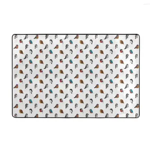 Mattor Vackert designade Bird Breed Doormat Carpet Mat Rug Polyester Anti-slip golvdekor badrum badrum kök vardagsrum 60x90