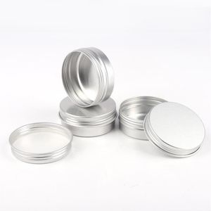 60 ml tomt aluminium kosmetiska behållare lådor potten läppbalsam aluminium burk tenn för krämer salva hand grädde förpackning vkkqw atith