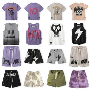 T-shirts 2024 Summer Childrens T-shirts Boy Shorts Boy Tank Topps Girl Set gratis fraktl2405