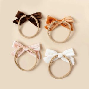 Аксессуары для волос 4pcs/set baby hot sell ilvet bow nylon gantd wanta miff и retengy gair для детей для детей ежедневные аксессуары для волос