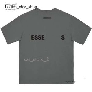 Essentialsshirt Essentialsclothing Essentialsshorts Essentialsshirt Essentialstshirt 24ss 100%cotton Street Short Sleeved Tshirt Letter Print Couple 257