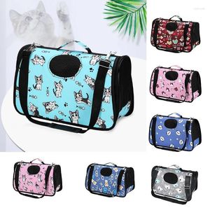 Kattbärare Portable Pet Handbag Outing Travel Shoulder Bag Bekväm andningsbara Lightweight Kitty levererar Mochila Gato