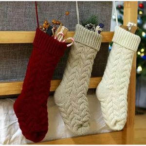 Yüksek Örgü Hediye Çantaları Kişiselleştirilmiş Kaliteli Noel Süslemeleri Noel Dışları Büyük Dekoratif Çorap FY2932 P1118
