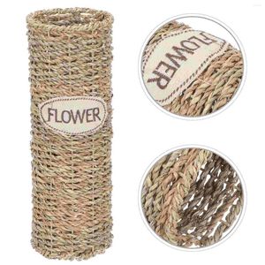 Vasos Bohemian Home Decor Woven Vase Basket Rattan Desktop Decoration Flower Bedroom