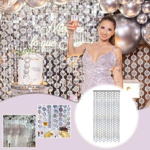 Dekoracja imprezy 1PCS 1M 2M Disco Rain Tinsel Kurtyna pokoju domowa ślub Bachelorette