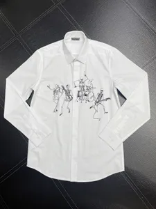Saint Queen Mens Shirt Slim Fit Flex Collar Stretch Pint Brand Clothing Men Long Sleeve Dress Shirts Hip Hop Style Quality Cotton Tops 8639
