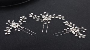 3PCS Fashion Copper Handmade Austrian Crystal Pearls Hairpins Wedding Hair Accessories Women Hairpieces Bride's Tiara JCF0307299248