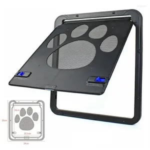 Transportadores de gatos Tela de cachorro Porta de cachorro Puppy Segurança FLAP MAGNÉTICO COM LOCK DE 4 VAIRA LOCK ABS PLÁSTICA ENTRADA FREE E SAI