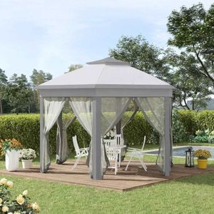 Tält och skyddsrum lusthus 13x 13 Pop-up tak Hexagonal med 6 dragkedja Nets Aktivitetstält Sturt Steel FrameQ240511