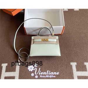 Designer Handtasche Kliys Echtes Leder 7A Bag Mini 2. Generation 19cm Bubble Green Os Vert Fitz Chevre Ziegenhaut Gold Schnalle