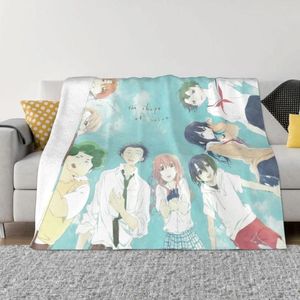 Filtar en tyst röst anime film filt soffa täcker flanell textil dekor tunt kast för hem sovrum plysch täcke