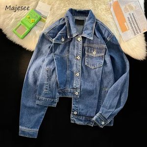 Jackets de jeans cortados Men High Street Punk Menas American Menas Spring Adolescentes All-Match Hip Hop Holds Holiday 240514